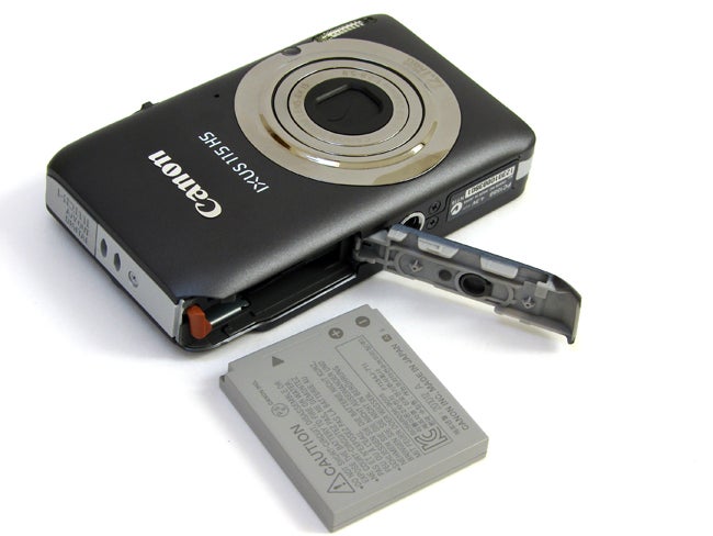 Canon IXUS 115 HS camera with battery removed