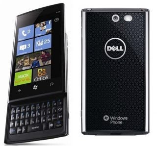 Dell Venue Pro smartphone with sliding keyboard and Windows OS.