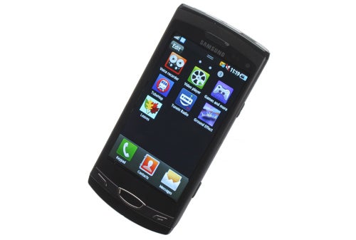 Samsung Wave II GT-S8530 smartphone on white background.