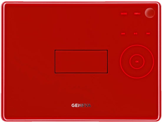Red GenevaSound Model S Wireless Speaker Top View