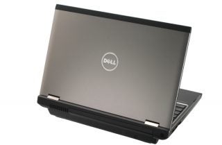 Dell Vostro 3350 laptop rear view on white background.