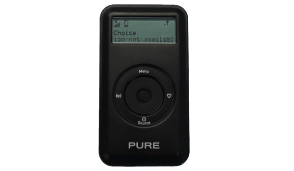 Pure Move 2500 portable digital radio on white background.