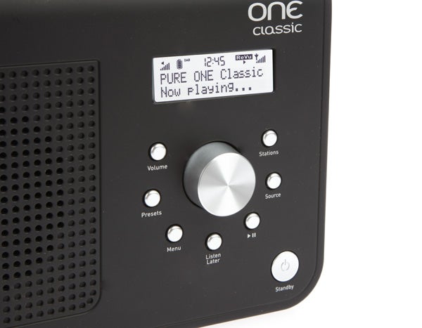 Pure One Classic 2Close-up of Pure One Classic Series II digital radio.