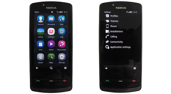 Nokia 700Nokia 700 smartphones displaying menu and settings screens.