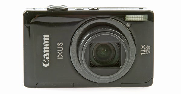 Canon IXUS 1100 HS compact camera on white background.
