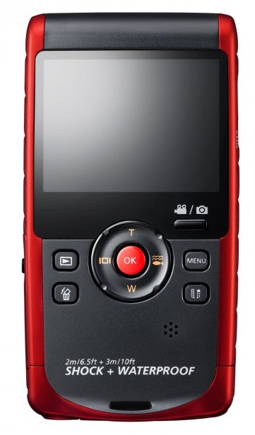 Samsung W200Samsung W200 rugged waterproof camcorder.Samsung W200 Full HD waterproof camcorder with red accents.