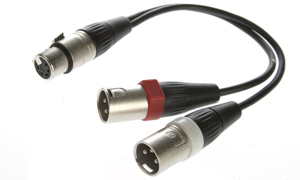 XLR cables used for professional audio recording.