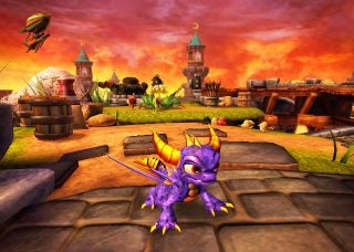 Skylanders: Spyro's Adventure game screenshot with Spyro.