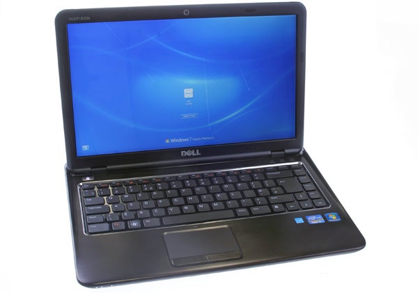 Dell Inspiron 14z laptop open on desk with screen on
