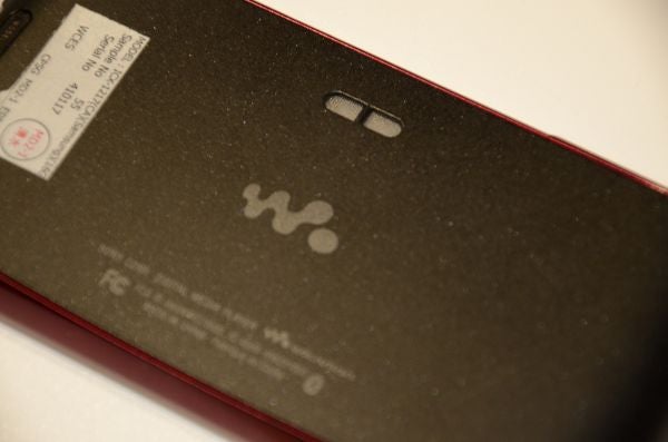 Sony NWZ-Z1000 Walkman series close-up showing logo and details.