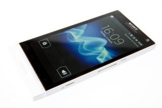 Sony Xperia S smartphone on white background