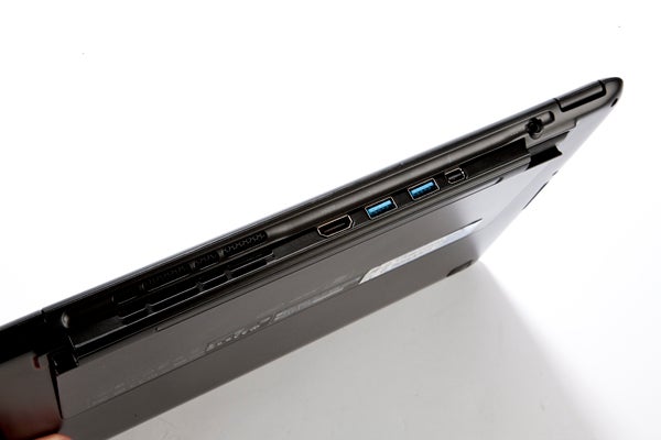Side view of Acer Aspire S5 laptop showing ports.