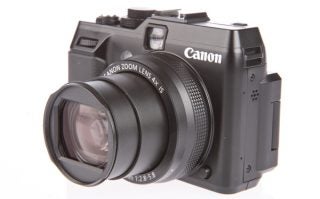 Canon PowerShot G1X camera on white background