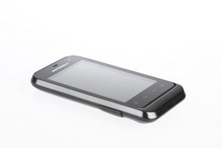 Motorola Defy Mini smartphone on white background.