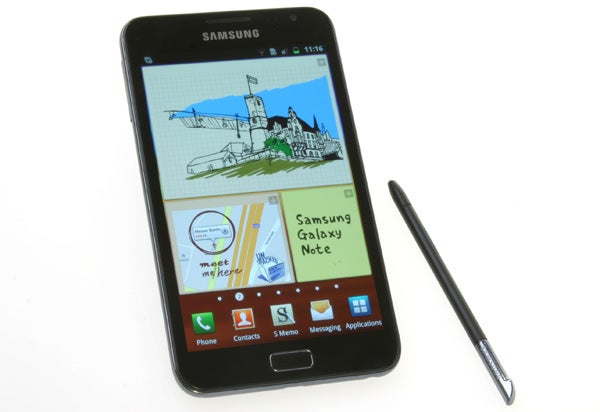 Side view of Samsung Galaxy Note smartphone.Samsung Galaxy Note's rear camera and flash close-up.Samsung Galaxy Note with stylus editing color wheel on screen.Samsung Galaxy Note with illuminated display showing apps.Samsung Galaxy Note stylus pen on white backgroundSamsung Galaxy Note smartphone with stylus and doodle on screen.Samsung Galaxy Note smartphone on white background.Samsung Galaxy Note smartphone on a white surface.Samsung Galaxy Note smartphone on a white background.Samsung Galaxy Note smartphone displayed with screen onSamsung Galaxy Note showcasing stylus pen settings and features.Samsung Galaxy Note interface showing motion tutorial and home screenSamsung Galaxy Note displaying time and a pen on screen.Landscaped garden with plants and a bare tree.Hands holding a Samsung Galaxy Note showing a game.Hand writing 'Trusted Reviews' on a Samsung Galaxy Note screen.Hand writes Hand texting on a Samsung Galaxy Note smartphone.Hand holding Samsung Galaxy Note showing its side profileHand holding a Samsung Galaxy Note with stylusHand drawing on Samsung Galaxy Note with stylusClose-up of Samsung Galaxy Note's back cover texture.Close-up comparison of Samsung Galaxy Note screen pixels.City skyline on a clear day with buildings under blue sky.