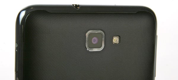 Samsung Galaxy Note's rear camera and flash close-up.