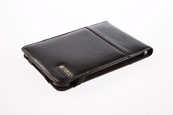 Maroo Koto black leather case for Kindle 3 on white background.