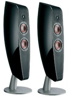 Pair of Dali Fazon F5 speakers in black finish.