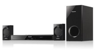 Panasonic SC-BTT182 home theater system with speakers.
