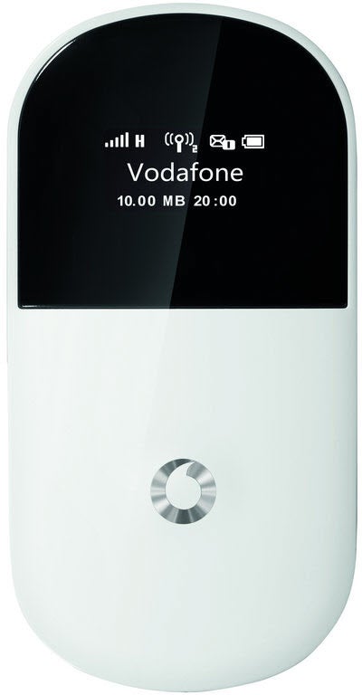 Vodafone Mobile Wi-Fi R205 device displaying connection status.