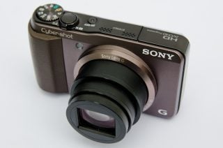 Sony Cyber-shot HX20V camera with extended zoom lens.