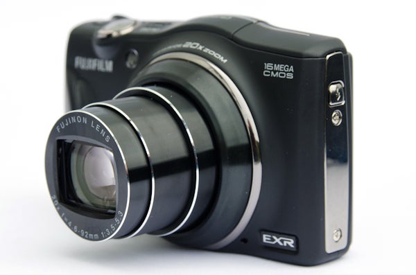 Fujifilm FinePix F770EXR camera with lens extended.