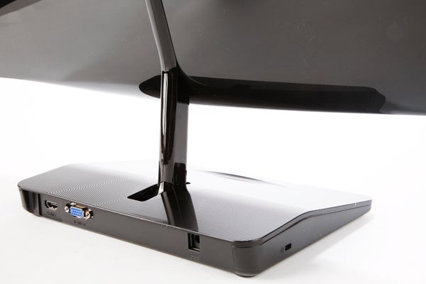 Side view of Philips Blade 2 monitor showcasing ports and stand design.