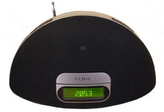 Pure Contour 100Di dock with digital display showing time.