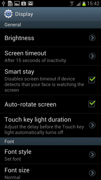 Samsung Galaxy S3 - Smart Stay
