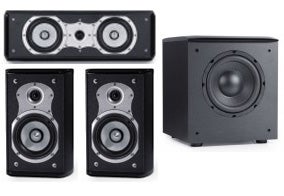 Roth Audio OLi series speakers and subwoofer set.