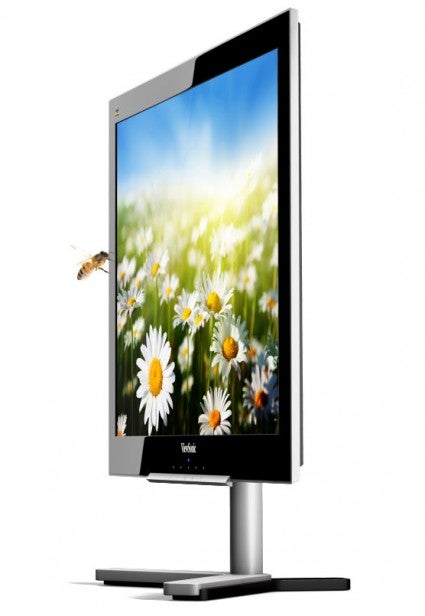 ViewSonic VX2460h-LED monitor displaying vibrant flower scene.
