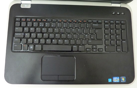 Dell Inspiron 17R Special Edition laptop keyboard and touchpad.