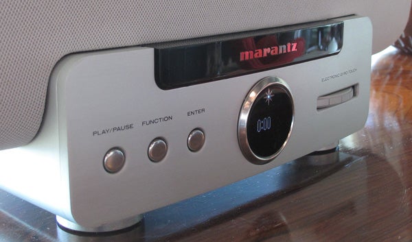 Close-up of Marantz Consolette speaker control panel.