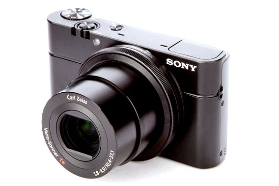 Sony Cyber-shot RX100 camera with extended lens.