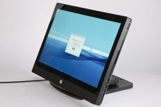 HP Z1 all-in-one workstation on display.