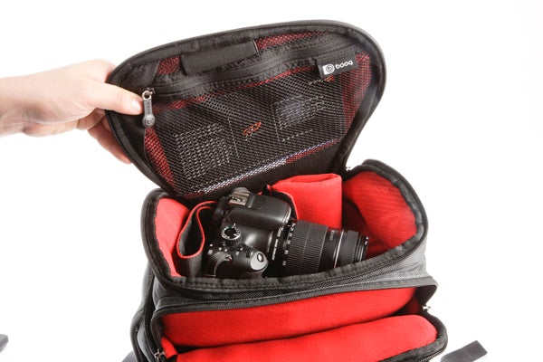 Booq Python 4Booq Python camera bag with DSLR and lens storage compartments.