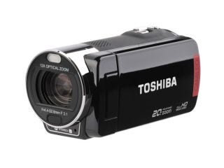 Toshiba Camileo X200 HD camcorder with 12x optical zoom.