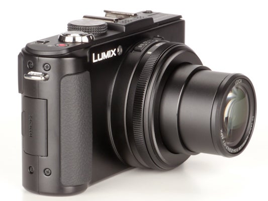 Panasonic Lumix DMC-LX7 compact camera with extended lens.