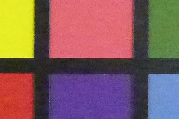 Color test chart captured with Panasonic Lumix DMC-LX7.