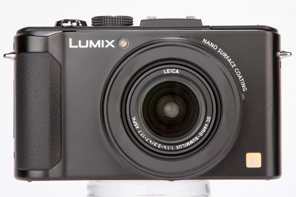 Panasonic Lumix DMC-LX7 compact camera on white background.