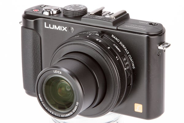 Panasonic Lumix DMC-LX7 camera on white background.