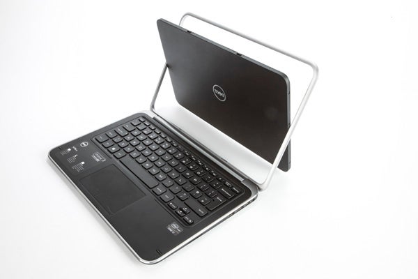 Dell XPS Duo 12 convertible ultrabook in laptop mode.