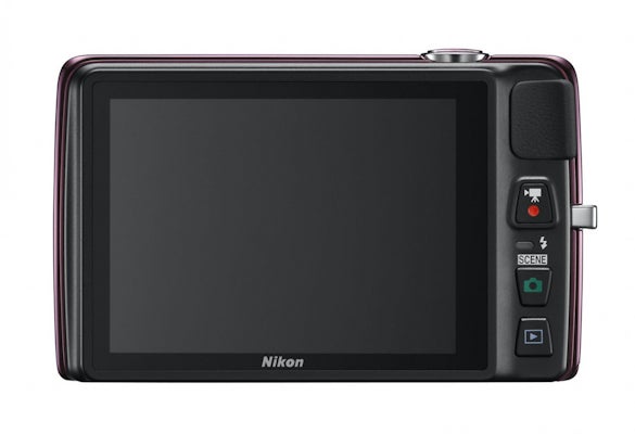 Back view of Nikon Coolpix S4300 showing LCD screen and controls.