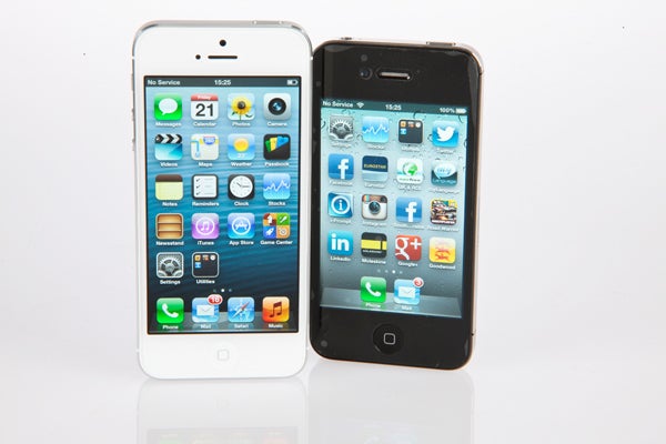 White and black iPhone 5 side by side.