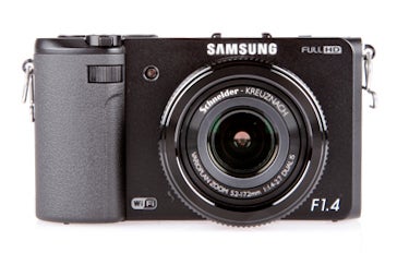 Samsung EX2F digital camera on white background.
