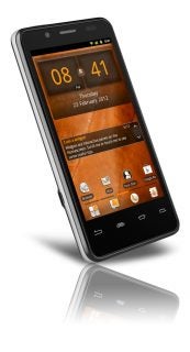 Orange San Diego AZ210 smartphone on white background.