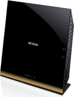 Netgear R6300 802.11ac wireless router on white background