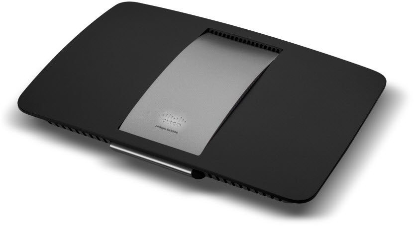 Linksys EA6500 router on a plain background.