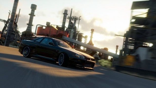 Screenshot of a car racing in Forza Horizon game.
