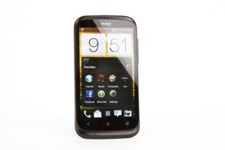 HTC Desire X smartphone on white background.